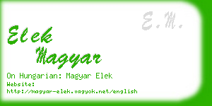 elek magyar business card